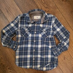 Tucker + Tate Navy and Cream Striped Shirt